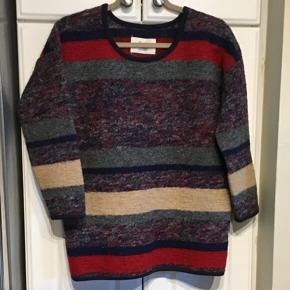 Madewell/Hi-Line Sweaters - Madewell Hi-Line Wool Blend Striped Sweater Size XS